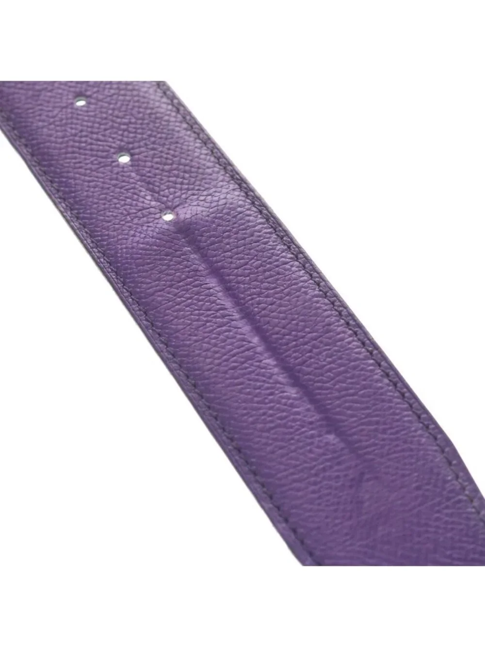 Hermes Constance Idem Reversible Belt Purple Gray